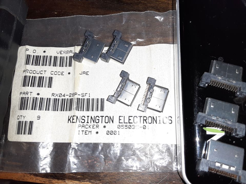 A Newton pin-up picture for this morning.  Unused Newton interconnect port connectors.