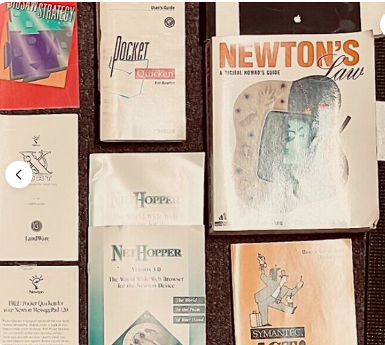 This week in cool Newton pics on ebay, we find out there is a "Newton's Law Book". Have to see if one appears for sale that is not in a group of Newton items for $2K dollars.