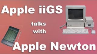 Apple iiGS Talking to a Newton